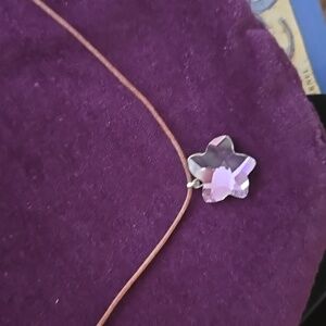 Swarovski Mini Vitrail Pink Crystal Pendant Necklace